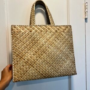 Traditional Hawaiian Lauhala Bag Woven Natural Straw Tote Bag - Neutral